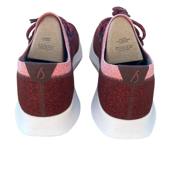 Allbirds Wool Dasher Mizzle Low Sneakers Red Mens 13.5 NWOB Classic Fall Casual - Picture 6 of 7